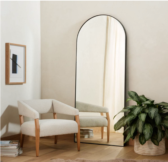 Black Arch Shaped HD Mirror 22X65inch